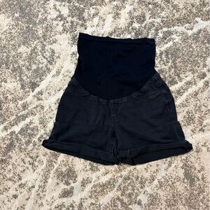 1822 Denim Black Maternity Jean Shorts